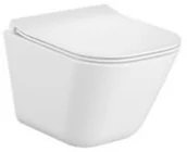 Miski WC - Roca A34H473000 GAP SQUARE COMPACTO ZESTAW Miska wc podwieszana Rimless + deska wolnoopadaj$102ca slim duroplast - miniaturka - grafika 1