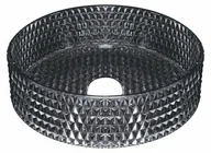 Umywalki - Sapho Umywalka szklana 39,5x12 cm, czarna MARAGUA TY214 - miniaturka - grafika 1