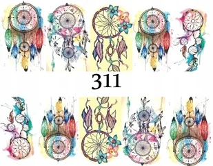 Naklejki wodne na paznokcie KOLOROWY SMOK - 1087 - Sztuczne paznokcie i akcesoria - miniaturka - grafika 3