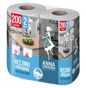 Ściereczki, gąbki, czyściki - Anna Zaradna Ręcznik papierowy 200 listków 2 rolki - miniaturka - grafika 1