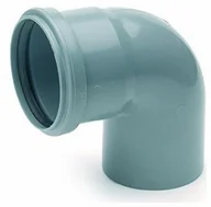 Odwodnienia, kanały i akcesoria - Pipelife Kolano kanalizacyjne 88° 110 mm szare - miniaturka - grafika 1
