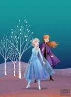 Wyposażenie pokoiku dziecięcego - Obraz Komar Frozen Sisters WB071 WB071 - miniaturka - grafika 1