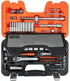 BAHCO Zestaw kluczy nasadowych S560 1/4 i 1/2, 56 elementów S560 - Zestawy narzędziowe - miniaturka - grafika 3