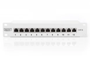 Digitus Patch panel 10 cali 12-portów RJ-45 Kat.6 ekranowany 1U kompletny LSA wspornik kablowy szary + EKSPRESOWA DN-91612S-G - Pozostałe akcesoria sieciowe - miniaturka - grafika 3