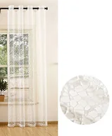 Zasłony - Gardinenbox 203522 firanka strukturalna z oczkami, jednokolorowa, przezroczysta, dekoracyjna, 1 sztuka 245 x 140 naturalna - miniaturka - grafika 1