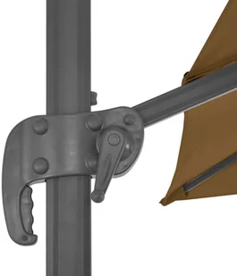 vidaXL Parasol wiszący z aluminiowym słupkiem, 300x300 cm, taupe - Parasole ogrodowe - miniaturka - grafika 8