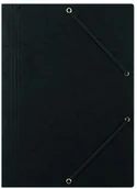 Szkolne artykuły papiernicze - Donau Teczka z gumką preszpan A4 390gsm 3-skrzydłowa czarna - miniaturka - grafika 1