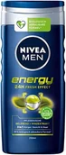 Kosmetyki do kąpieli - Nivea Men Energy pielęgnujący żel pod prysznic (250 ml), rewitalizujący i pielęgnujący żel pod prysznic z ekstraktem mięty, orzeźwiający prysznic dla aktywnych mężczyzn - miniaturka - grafika 1