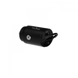 Puro Mini Car Ładowarka samochodowa 2 x USB-C Power Delivery 30W (czarny) FCMCHUSBCC30WBLK - Ładowarki samochodowe - miniaturka - grafika 2