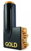 Konwertery satelitarne - Microelectronic Micro Quad nowość przyłącza Gold Edition LNB (Premium Gold, Full HD, 3d Ready, 5 lata gwarancji) Czarny, Złoto 4250368413233 - miniaturka - grafika 1