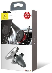 Baseus magnetyczny uchwyt na kratkę wentylacyjną z klipsem na 2 kable (srebrny/czarny) - Uchwyty samochodowe do telefonów - miniaturka - grafika 29
