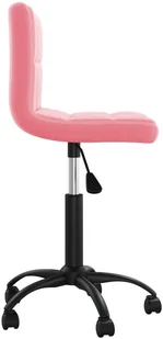 Fotel biurowy, krzesło biurowe vidaXL Obrotowe krzesło biurowe, różowe, tapicerowane aksamitem! 334611 - Fotele i krzesła biurowe - miniaturka - grafika 12