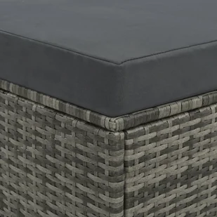 vidaXL 2-cz zestaw wypoczynkowy do ogrodu poduszki rattan PE szary 44483 - Sofy ogrodowe - miniaturka - grafika 3