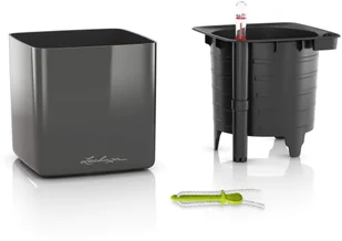 Lechuza Donica stołowa CUBE Glossy 16 ALL-IN-ONE, kolor węgla, połysk - Donice - miniaturka - grafika 3