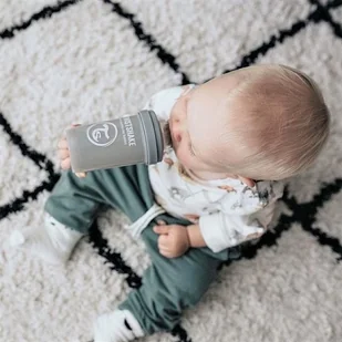 Twistshake Butelka antykolkowa, Szary, 180 ml - Butelki dla niemowląt - miniaturka - grafika 8