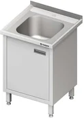 Stoły gastronomiczne - Stalgast Stół ze zlewem 1-kom.,drzwi skrzydłowe 600x700x850 mm / 980717060 - miniaturka - grafika 1