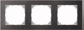 Wyłączniki światła i elektryczne - Merten M-Pure ramka, 3-krotnie, łupków/aluminium, meg4030 Decor 3669 - miniaturka - grafika 1