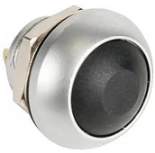 Podzespoły elektroniczne - Velleman PRZYCISK MINI ROUND METAL PUSH BUTTON WITH BLACK BUTTON 1P SPST OFF-(ON) R1398 - miniaturka - grafika 1