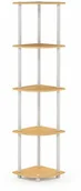 Regały - Furinno kompaktowy narożny regał wielofunkcyjny z 3 poziomami - miniaturka - grafika 1