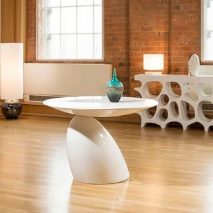 King Home Stolik King Bath Fungo Grande biały połysk JH-064-1 - Ławy i stoliki kawowe - miniaturka - grafika 3