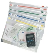 Koszulki na dokumenty - Snopake Zippa Bag worek Zipper A5 250 X 180 MM 25 sztuk przezroczysty/sortowane kolorystycznie SK11448 - miniaturka - grafika 1