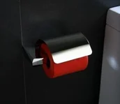 Stojaki i wieszaki na papier toaletowy - Blue Water Uchwyt ART PLATINO ROK-87062 na papier toaletowy z klapką - miniaturka - grafika 1