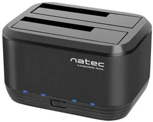 Natec Stacja dokująca HDD/SSD Kangaroo Dual SATA 2.5" + 3.5" USB 3.0 + zasilacz NSD-0955 - Kable komputerowe i do monitorów - miniaturka - grafika 3