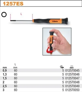 Beta WKRĘTAK PRECYZYJNY SZEŚCIOKĄTNY 1,3MM 1257ES/1.3 - Śrubokręty - miniaturka - grafika 2