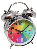 Zegary - Atrix Super cichy budzik metalowy z dzwonkami #4 ATB045D - miniaturka - grafika 1