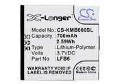 Baterie do telefonów - Cameron Sino Kazam Life B6 LFB6 700mAh 2.59Wh Li-Polymer 3.7V - miniaturka - grafika 1