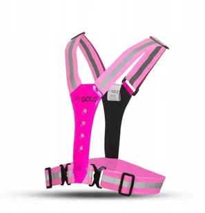 GATO GATO Szelki odblaskowe LED GATO SAFER SPORT USB różowe - Pozostały sprzęt i akcesoria do ćwiczeń - miniaturka - grafika 2