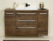 Szafki łazienkowe - Gante Szafka wisząca z umywalką 120/39/C3 FKS seria FOKUS AD FKS-AD-U120/39/C3+ 600 - miniaturka - grafika 1