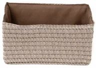 Koszyki łazienkowe - Compactor Kosz do przechowywania LILOU tkany polipropylen 23 x 15 x 12 cm Taupe szaro beżowy - miniaturka - grafika 1