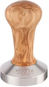 Dzbanki i imbryki - Motta Metallurgica tamper stal. z drewnianą rączką 58 mm płaski Olive Wood 3490 - miniaturka - grafika 1