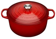 Brytfanny - Le Creuset Signature Brytfanna żeliwna okrągła wiśniowa średnica: 22 cm 21177220602430 - miniaturka - grafika 1