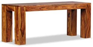 vidaXL Ława, lite drewno sheesham, 110 x 35 45 cm vidaXL - Ławki do przedpokoju - miniaturka - grafika 2