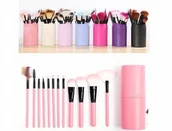 Pędzle do makijażu - Bojwani Zestaw Pędzli Do Makijażu 12sztuk + Etui 705C-394BD - miniaturka - grafika 1