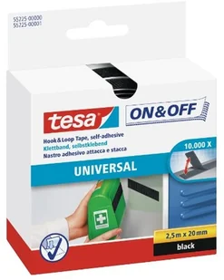 tesa On & Off zapięcie na rzep, czarny 55225-00000-02 - Taśmy klejące tesa On & Off zapięcie na rzep, czarny 55225-00000-02 - Taśmy klejące - miniaturka - grafika 1