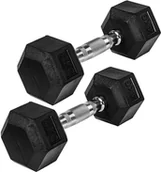 Hantle i ciężarki - MOVIT HANTLE ŻELIWNE GUMOWANE HEX 2X 4 KG FITNESS 20040889 - miniaturka - grafika 1
