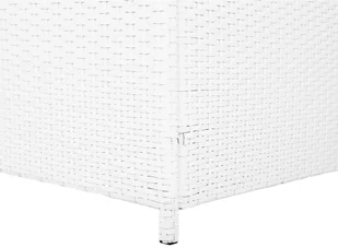 Beliani Skrzynia na poduchy rattanowa biała 158 x 63 cm MODENA - Pozostałe meble ogrodowe - miniaturka - grafika 9