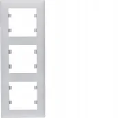 Klawisze i ramki - Hager Lumina Intense Ramka 2-krotna srebrna WL5622 - miniaturka - grafika 1