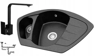 Zlewozmywak Zlew Granitowy Bateria Kuchenna Prosta - Zlewozmywaki z baterią - miniaturka - grafika 5