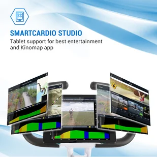 Capital Sports Capital Sports Azura M3 Pro Trenażer domowy, elastyczne taśmy, napęd paskowy, kolor czarny FIT17-Azura Plus - Trenażery rowerowe - miniaturka - grafika 4