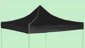 Pawilony ogrodowe - Expodom Plandeka dachowa 3x3m do konstrukcji z profilu sześciokątnego, Czarny - miniaturka - grafika 1