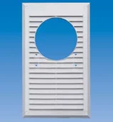 Akcesoria i części do okapów - Maxpol Kratka do pochłaniacza 175x295mm fi120mm biała 118 KRA 118 BI - miniaturka - grafika 1