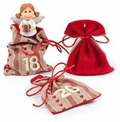 Ozdoby bożonarodzeniowe - Pajoma Kalendarz adwentowy z 24 woreczek do samodzielnego napełniania 14442 - miniaturka - grafika 1