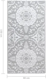 VidaXL Dywan na zewnątrz, jasnoszary, 80x150 cm, PP! 310448 VidaXL - Dywany zewnętrzne - miniaturka - grafika 7