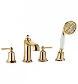 Baterie wannowe i prysznicowe - Omnires AM5232 GL Bateria wannowa 4-otworowa prysznic 1-funkcyjny ZŁOTA - miniaturka - grafika 1