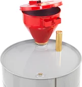 Podnośniki - AJ Produkty Stalowy lejek do beczki, automatycznie zamykana pokrywa - miniaturka - grafika 1