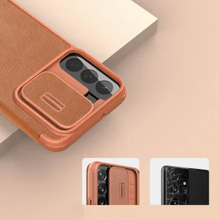 Nillkin Etui QIN Pro do Samsung Galaxy S22+ (Brązowe) NILETQINPS22P.BROWN - Etui i futerały do telefonów - miniaturka - grafika 5
